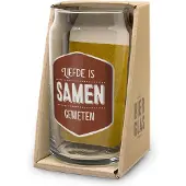 Miko Bierglas - Liefde is samen genieten - 14,2x8,5x8,3cm