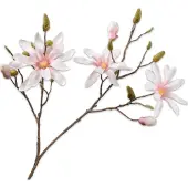 Silk-ka Kunstbloem-Zijden Bloem Magnolia Tak Wit-Roze 116 cm