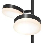 Maytoni LED-vloerlamp Fad, dimbaar, zwart, Woon-/ Eetkamer, metaal, Modern, LED vloerlamp