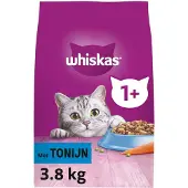 Whiskas 4x Adult 1+ Tonijn 3.8kg