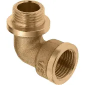 Bonfix knie messing binnendraad x buitendraad 1/2" x 1/2"