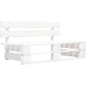 vidaXL Tuinbank pallet hout wit