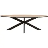 Livin24 Visgraat eettafel ovaal Joren PVC 280 x 110 cm?