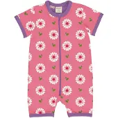 Maxomorra Rompersuit SS FLOWERS 62/68