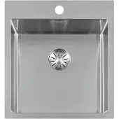 Togo Superplug Series spoelbak 40x40cm vlakinbouw, onder- en opbouw RVS 40SPTH