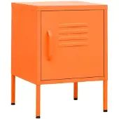 vidaXL Nachtkastje 35x35x51 cm staal oranje