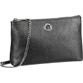 Mandarina Duck Leren Schoudertas Avondtas Mellow Lux Pochette Graphite Donkergrijs