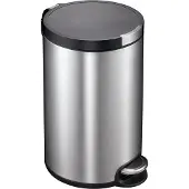 EKO - Artistic pedaalemmer 12 liter - Stainless steel Plastic - mat RVS - Prullenbak