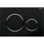 Geberit Sigma20 bedieningsplaat zwart/glansverchroomd/zwart