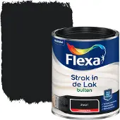 Flexa Strak in de Lak voor buiten zwart hoogglans 750 ml