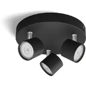 Philips Star opbouwspot - 3-lichts - zwart