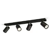 Philips Led opbouwspot | Rond | Kosipo | Zwart | 4x GU10 fitting