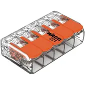 Wago verbindingsklem 0,2 - 4mm² 5-polig (25 Stuks)