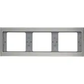 Berker K5 Afdekraam | 3-voudig | RVS - 66.023.24