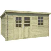 Outdoor Life Blokhut Amira 380x275 Olijfgroen Geimpregneerd