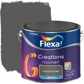 Flexa Creations muurverf industrial grey zijdemat 2,5 liter