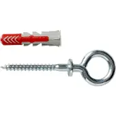 Fischer DuoPower Serie - Plug met Ooghaak - 8 x 40 mm - Nylon Componenten