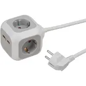Brennenstuhl Alea-Power stekkerblok met 4 stopcontacten en USB grijs (1,4 meter)
