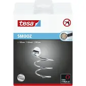 TESA Smooz Haardrogerhouder 14x17x11cm zonder boren Zelfklevend Verchroomd Metaal chroom