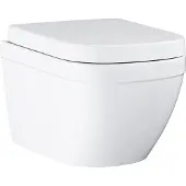 GROHE Euro Ceramic - Hangend toilet met softclose wc bril, rimless, Triple Vortex, alpine wit 39693000