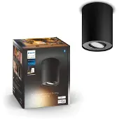 Philips Pillar 1-Spot opbouwspot White Ambiance Zwart + dimmer