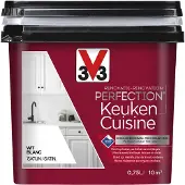 3v3 V33 Keukenverf Perfection Wit 750ml Satijnafwerking