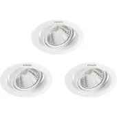 Philips Inbouwspot Pomeron, Inbouwspots, Niet vervangbare lampen, 1 lamp, LED, 2700 K, Wit