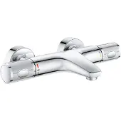 GROHE Precision Feel Themostatische Badkraan - 15 cm - Waterbesparend - Met CoolTouch technologie - Inclusief koppelingen - Chroom