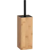 Wenko Wc-borstel Met Houder Padua - Bamboe/staal - Vrijstaand - Hout/zwart