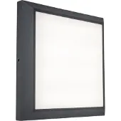 Lutec Vierkante wandlamp Helena antraciet