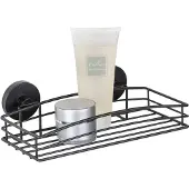 Wenko Doucherek Vacuum-loc - Zonder Boren - Zwart - 6,5x14x26cm