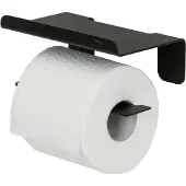 Tiger Toiletrolhouder Colar - Rvs - Met Planchet - Zwart