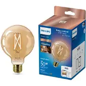 Philips Slimme Ledfilamentlamp G95 Amber E27 7w