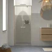 Sealskin - Douchedeur Contour 90 X 200cm - Goud Profiel - 6 Mm Helder Glas