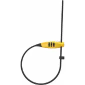 ABUS Kabelslot Combiflex TravelGuard – Slot voor het beveiligen van helmen, kinderwagens, ski's en bagage – 45 cm kabellengte – met cijfercode – Geel