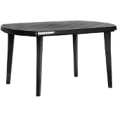 Allibert by KETER Tuintafel Elise Ovaal Kunststof Grafiet 137x90cm