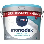 Histor Monodek Muurverf - Mat - Ral 9010 - 12,5l