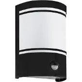Eglo Wandlamp buiten met bewegingssensor Cerno, zwart, metaal, Modern