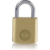 Yale Messing hangslot - YALE - Y110B/20/111/4 - 20 mm - Stalen beugel - 3 sleutels