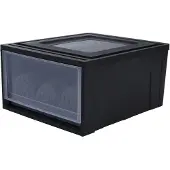 Iris Maxi Drawer stapellade - 30L - Kunststof - Zwart/Transparant