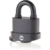 Yale Hangslot messing zware uitvoering 61 mm met zwarte body