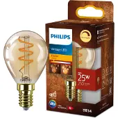 Philips Kogellamp Spiraal Goud - 25 W - E14 - Dimbaar extra warmwit licht
