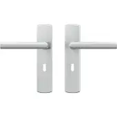 Axa Curve klik deurkruk Milan op schild sleutelgat 56mm - aluminium