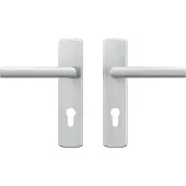 Axa Curve klik deurkruk Milan op schild profielcilindergat 72mm - aluminium