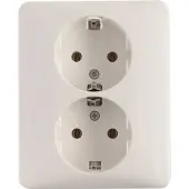 Peha Standard contactdoos inbouw - 2-voudig - randaarde - polarwit