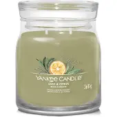 Yankee candle 4x Geurkaars Medium Jar Sage & Citrus Signature 368 Gr