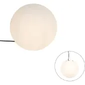 QAZQA Moderne buitenlamp wit 35 cm IP44 - Nura