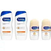 Sanex SET - 2 x 500 ml Dermo Sensitive Douchegel + Deo Roller 2 x 50 ml