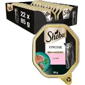 Sheba 22x Finesse Kattenvoer Natvoer Mousse Zalm Kuipjes 85 gr