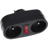 Chacon 16A Biplite socket with anthracite switch